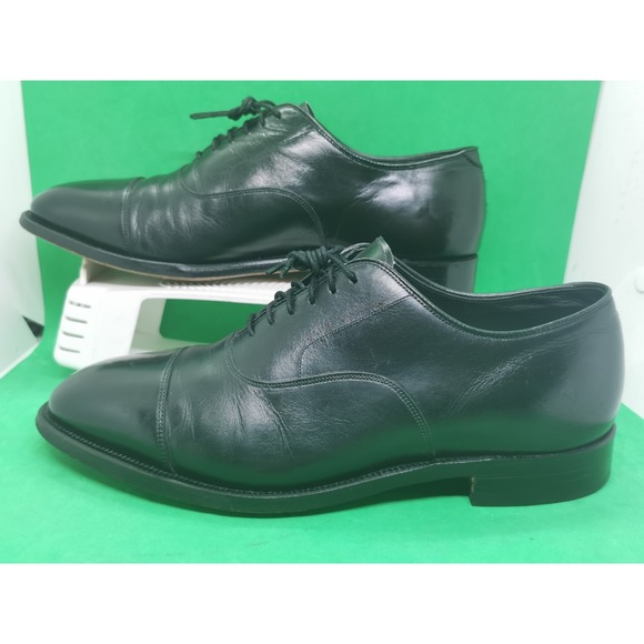 Vintage Johnston Murphy Crown Aristocraft Cap Toe Shoe Black Men\'s Size 8.5E USA main image 9